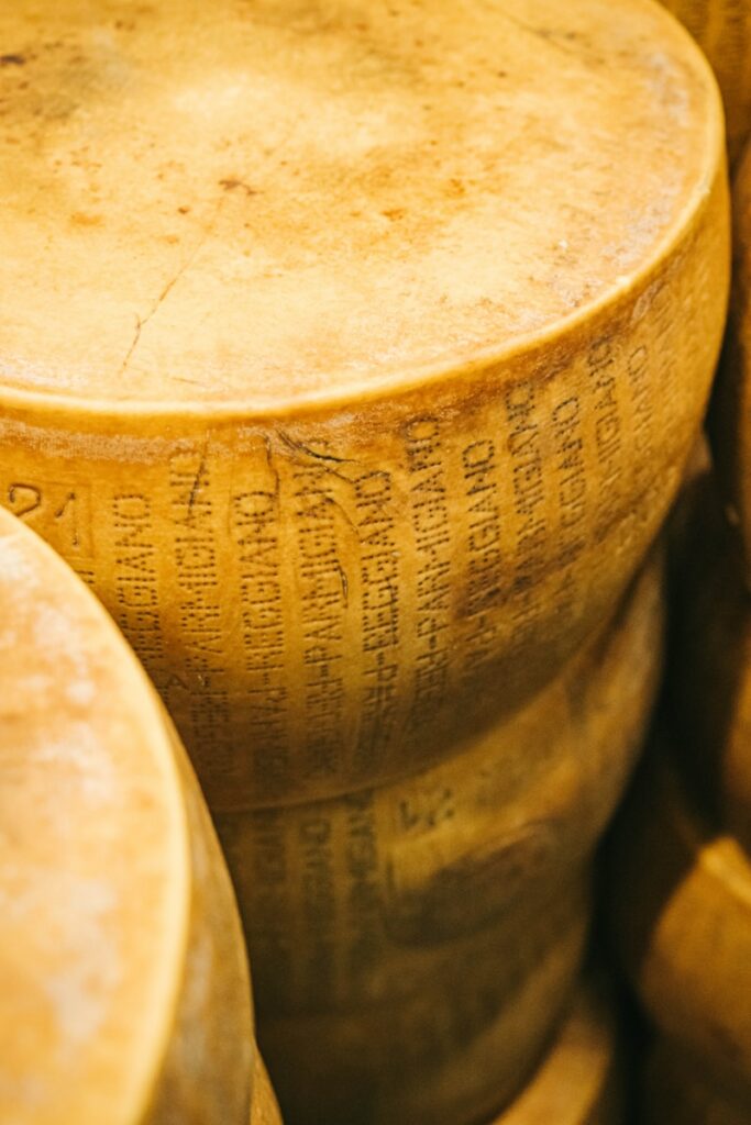 A bunch of cheese stacked on top of each other