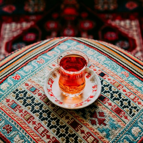 clear Turkish tea glass